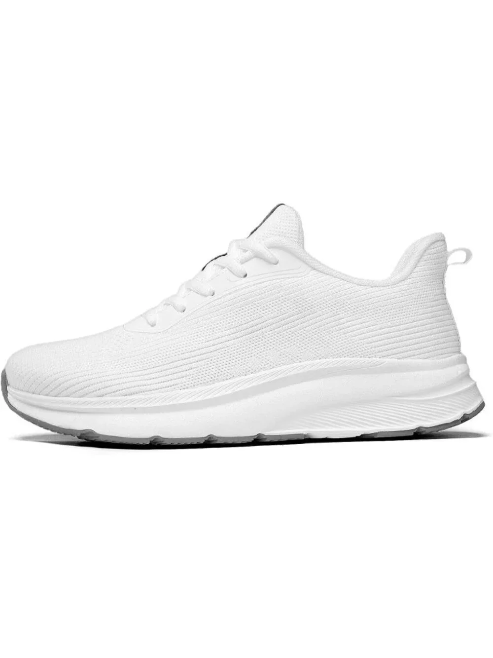Men's White Wide Walking Shoes Soft Sole Non Slip Running Comfortable Sneakers